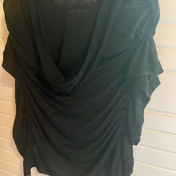 Roxy Bathing suit Coverup Black Lace-like Size Small Drawstrings NEW $49 - Picture 6 of 7